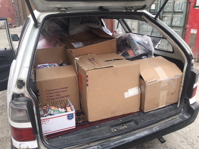 Car being loaded